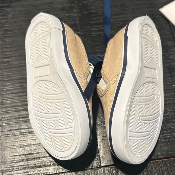 Janie and Jack Beige Kids Slip-On Sneakers - Picture 2 of 4